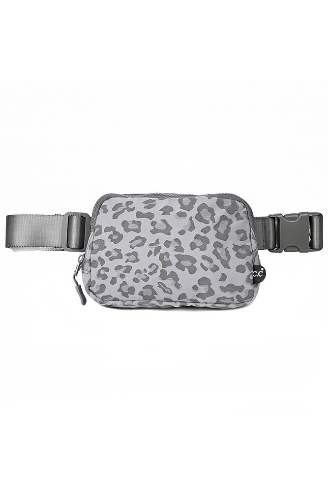 C.C Leopard Pattern Crossbody Beige