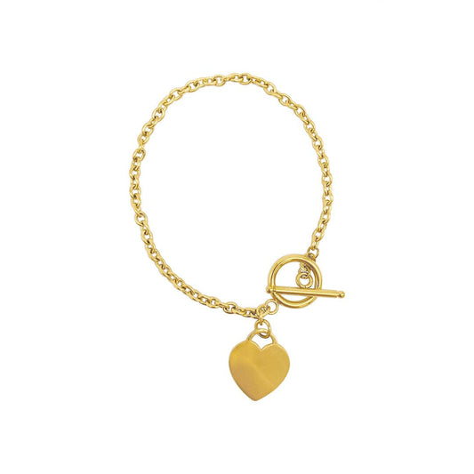 Adornia - Heart Toggle Bracelet gold