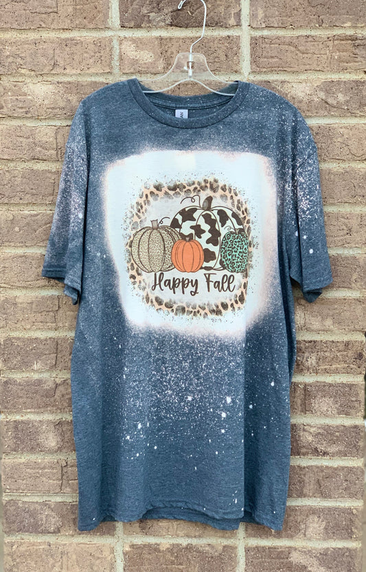 Happy Fall Bleached tee