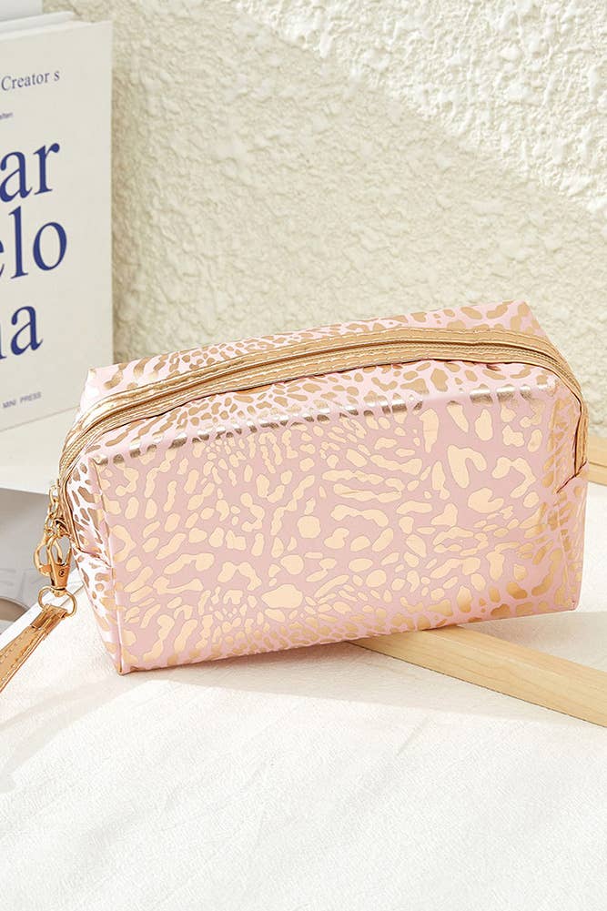 Glitter leopard cosmetic bag-CB2804