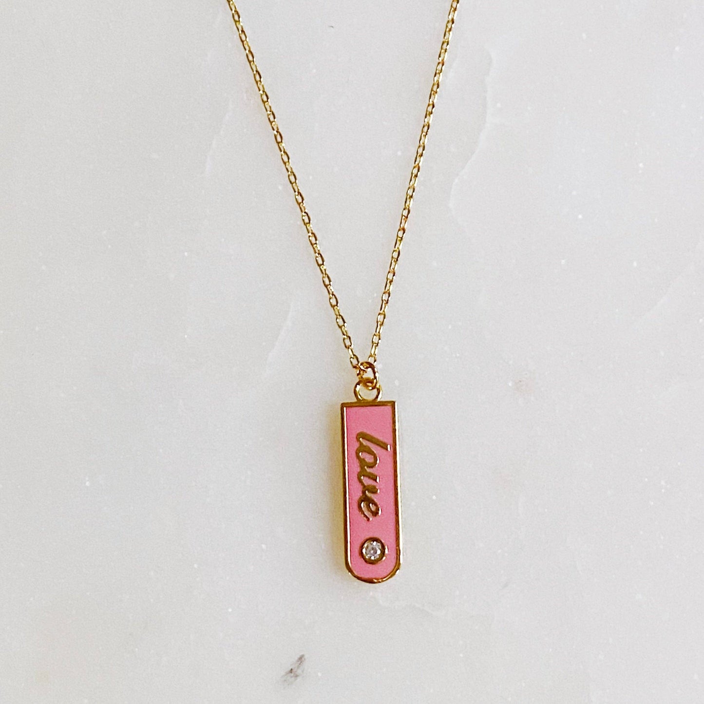 Ellison+Young - Love Drop Bar Necklace