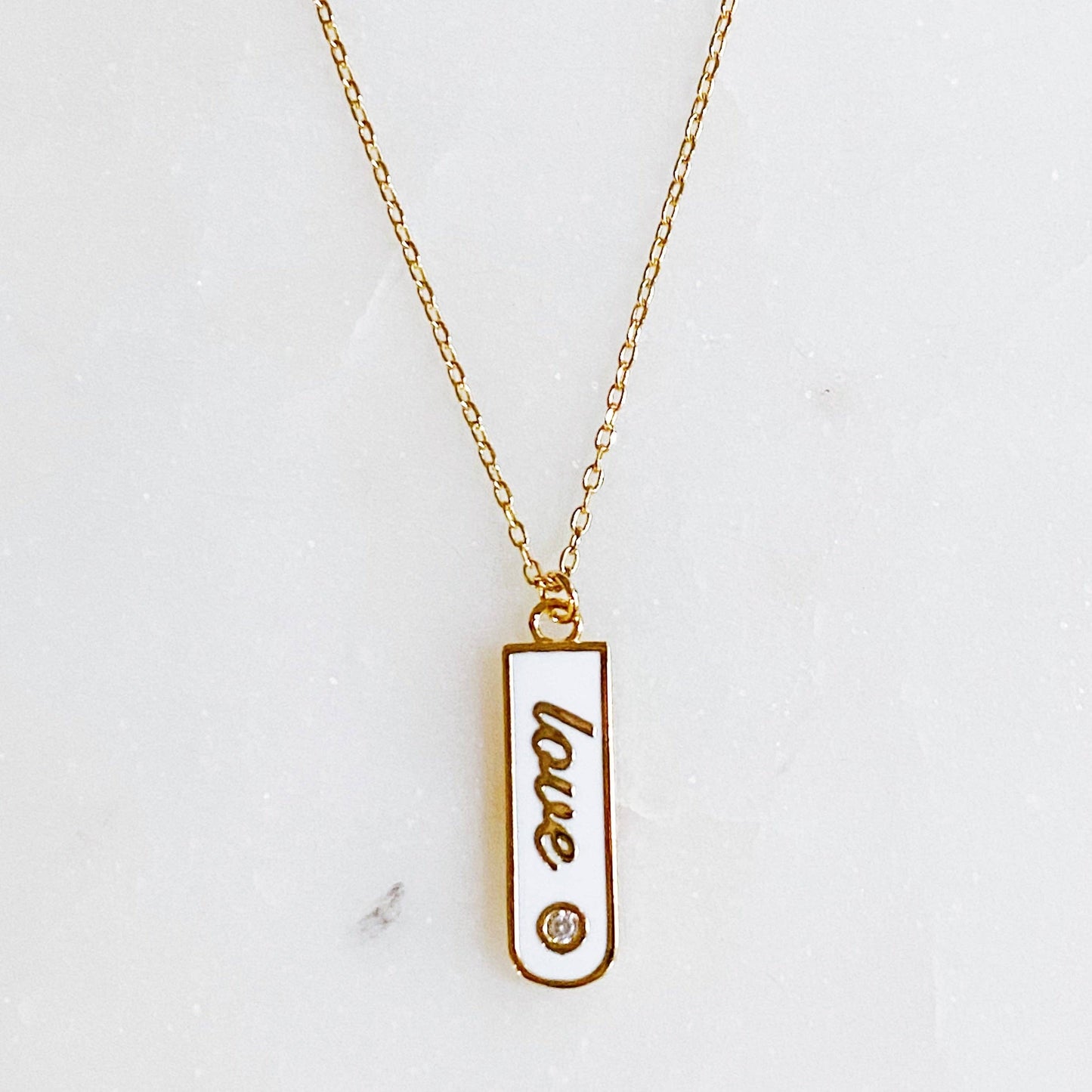 Ellison+Young - Love Drop Bar Necklace