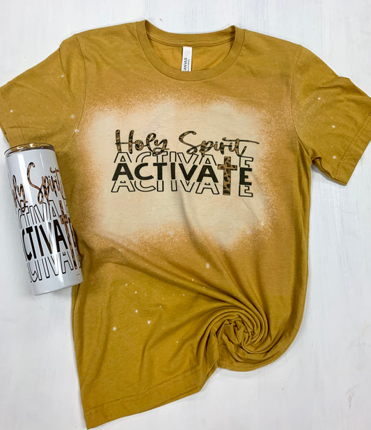 Pre Order Holy Spirit Activate Tee-mustard