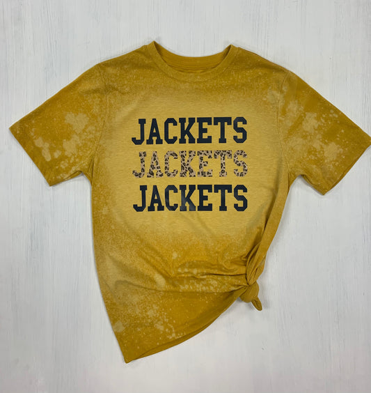 Pre Order Youth Bleached  Jackets Tee- mustard