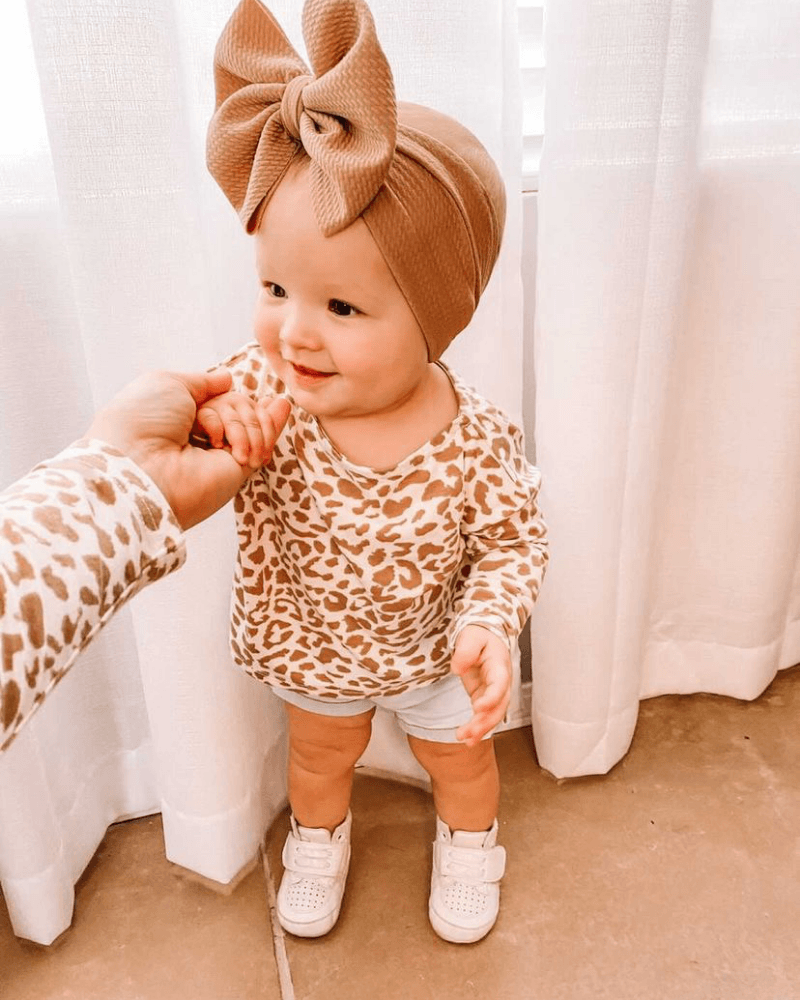 Long Sleeve - Tan Leopard Top-girls-baby