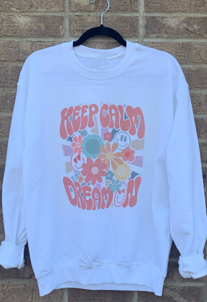 Keep Cslm Dream On Smiley Face Sweater