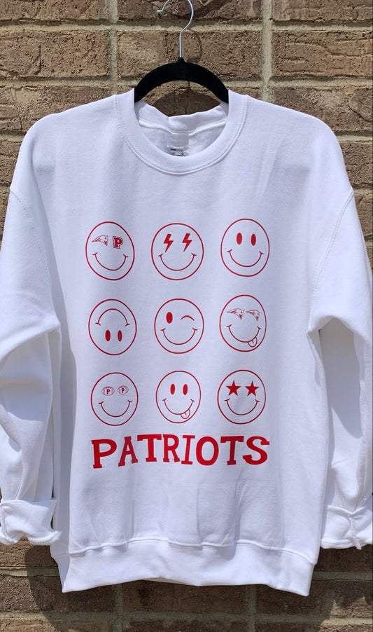 Youth Patriots Smiley Face Sweatshirt