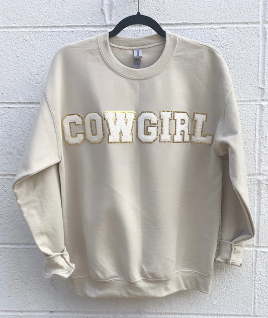 Cowgirl Chenille Embroidered Sweatshirt