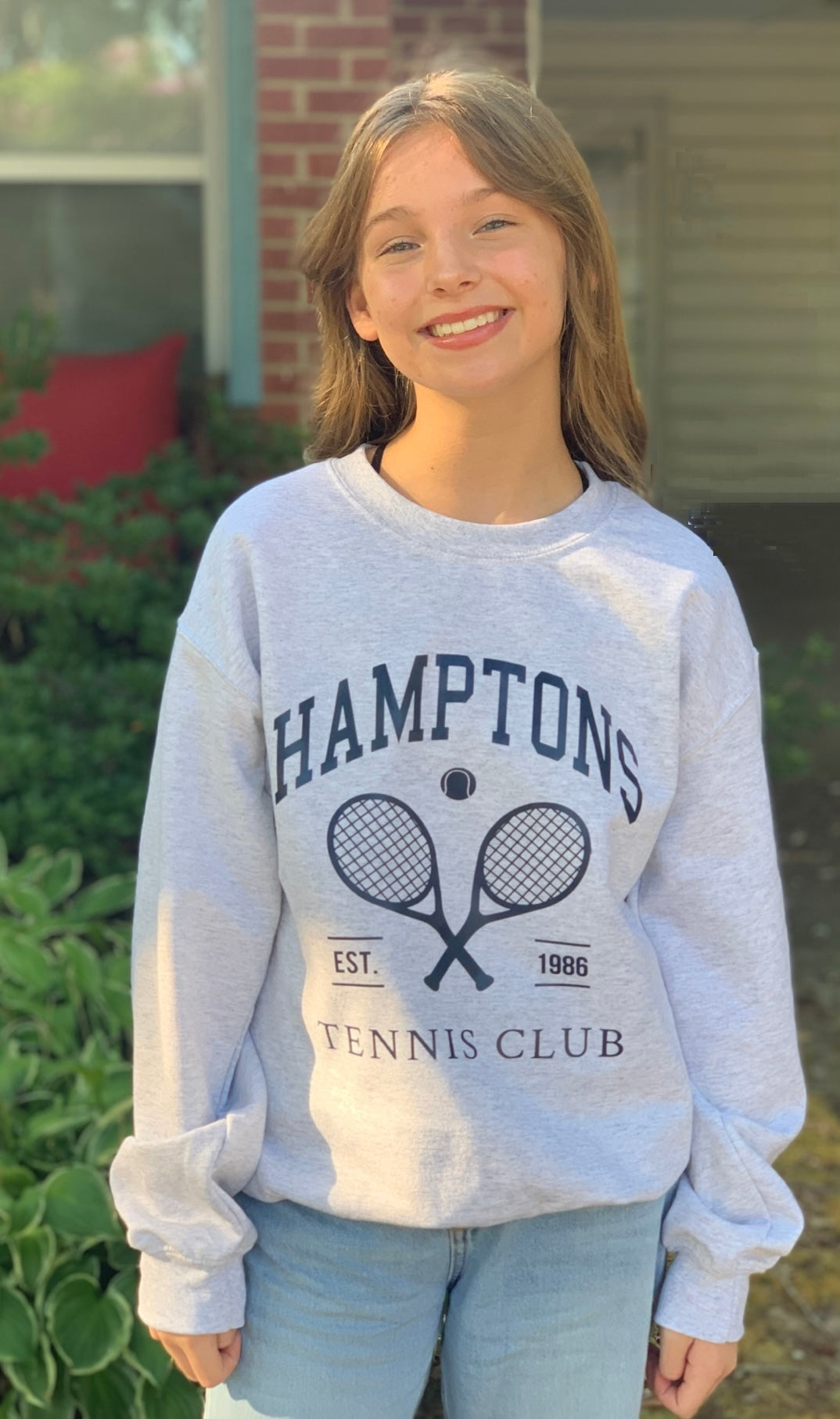 Country Club Prep Hamptons Tennis Club Sweatshirt